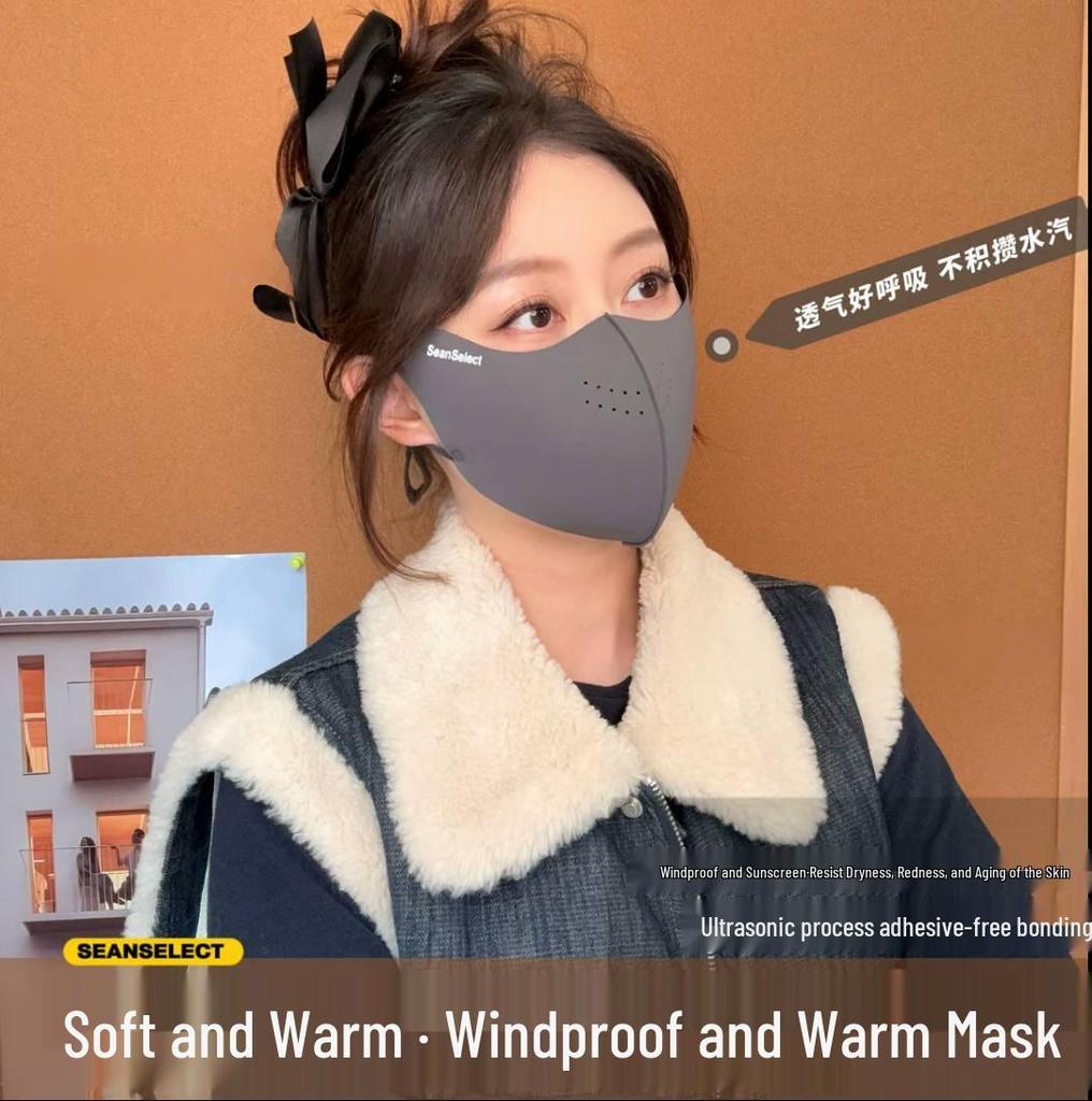 3D Winter Warm Women's Mask: Cold-Proof, UV-Protection, Dustproof Face Cover for Cycling