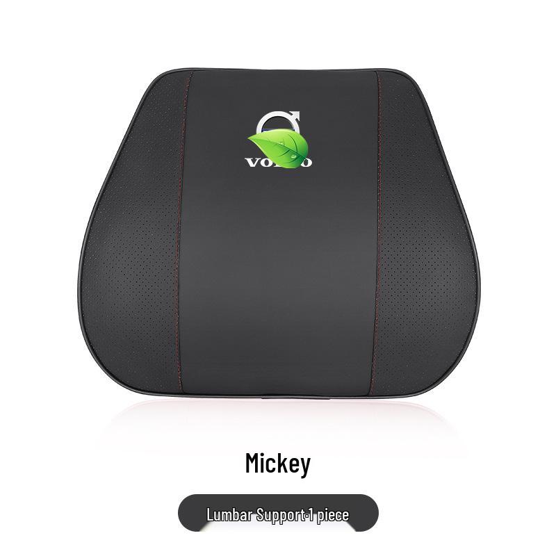 Volvo Car Neck & Lumbar Support Pillow for S60/S90/XC60/XC40 - Memory Foam Backrest Cushion