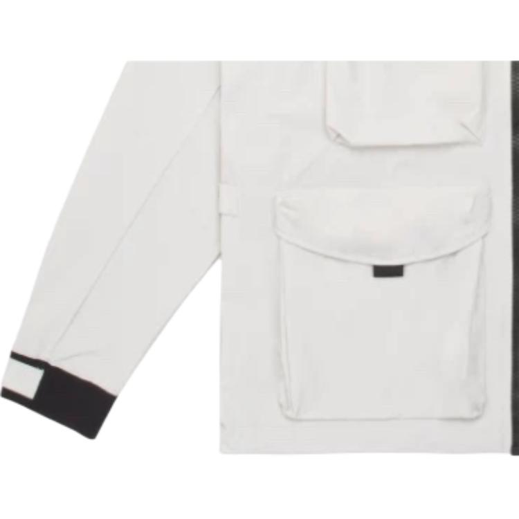 Carhartt WIP Adjustable Cuff Multi-Pocket Hooded Loose Fit Long Sleeve Jacket Men Jackets Pebble I027505-09C-S