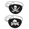 12Pcs/pack Pirate Eye Patches Black Felt One Eye Skull Captain Eye Patches for Halloween Christmas Pirate Theme Party