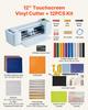 Vinyl Cutting Machine, 305 Mm, Touchscreen-Controlled Vinyl Cutter with Materials and Tool Kit, 5000+ Built-in Design Resources, Compatible with Mac,
