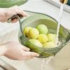 Ciotola per Lavare il Riso con Colino a Maglia Fine Colino Multiuso da Cucina per Lavare Riso Verdura e Frutta con Manico e Fori di Drenaggio