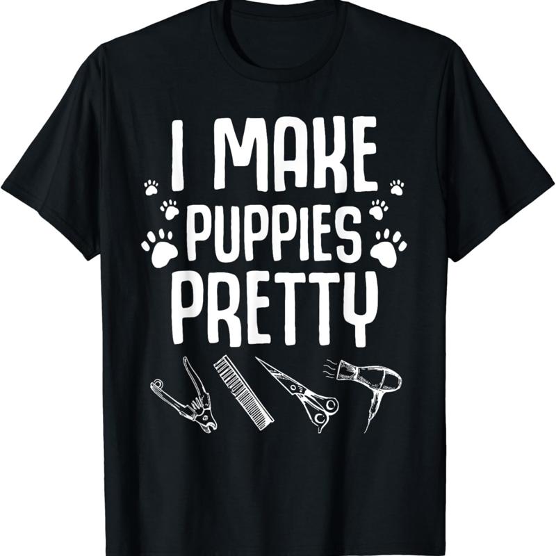 Funny Grooming Dog Groomer For Puppy Groom T Shirt - Men s Summer Cotton Graphic Tee S разноцветный