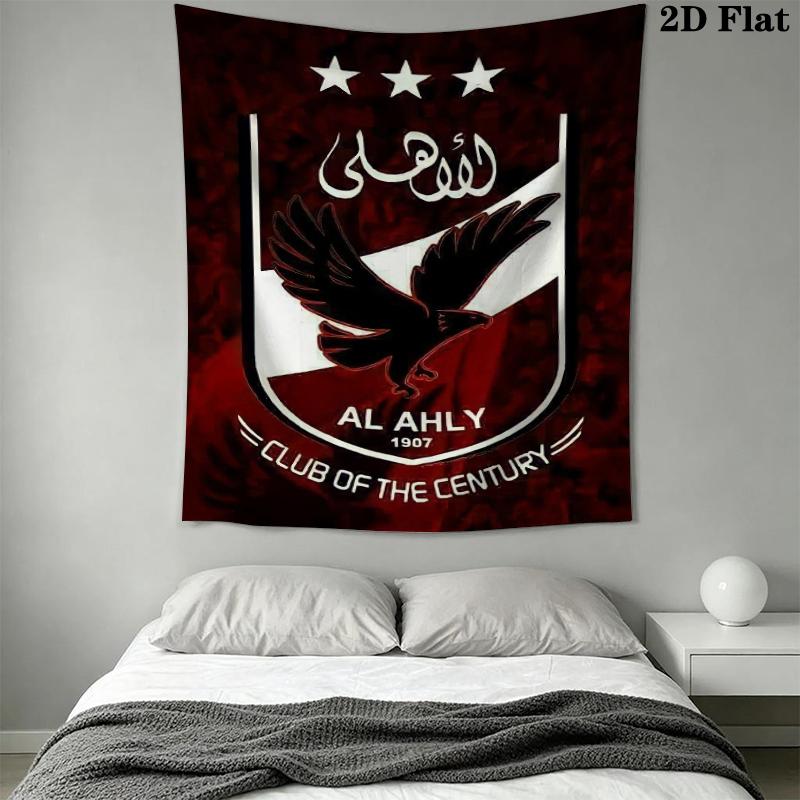 Al Ahly Wall Tapestry Aesthetic Wall Hanging Printed Fabric Blanket Decorative Tapestries for Bedroom Living Room Home Decor