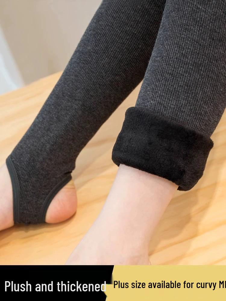 Plus Size Velvet Leggings 2025: Women's Thick Spring/Autumn Warm Foot-Covering Pantyhose