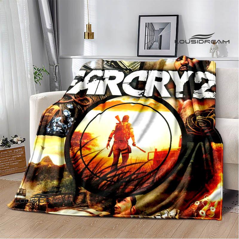 3D Spel Farcry Cartoon bedden met print Flens Warme deken zachte en comfortabele deken picknickdekens verjaardagscadeau