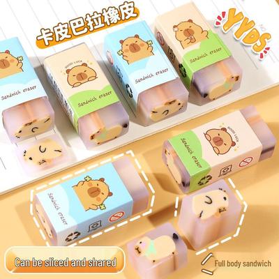 Kreativer Capybara Radiergummi für Schüler: Staubarmer, schneidbarer Radiergummi für Kinderzeichnungen und Prüfungen