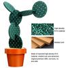 6 Pieces EVA Cup Coasters DIY Cactus Coaster Non-slip Insulation Environmental for Protection Cup Holder for Home Decora