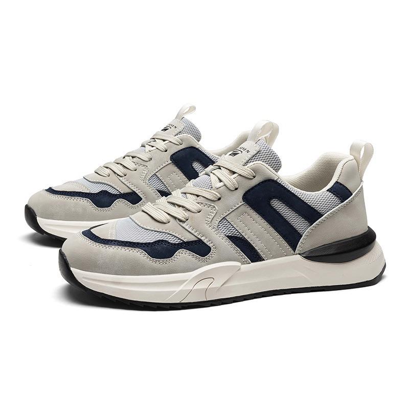 Casual Men's Shoes Autumn Sports Thick-soled Heightening Breathable Retro Running Shoes