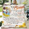 Soft VintageStyle Sunflower Flannel Throw Blanket Cozy AllSeason Sofa Blanket Perfect Gift for Sisters and Best Friends