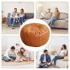 Copricuscino Antiscivolo Non Imbottito Rotondo Sgabello Contenitore Gambe Pouf Moderno in Pelle Soggiorno