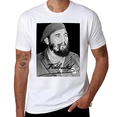 Fidel Castro był młody T-shirt koszulka męska luksusowa męska koszulki wysokiej jakości luksusowa marka T-Shirt
