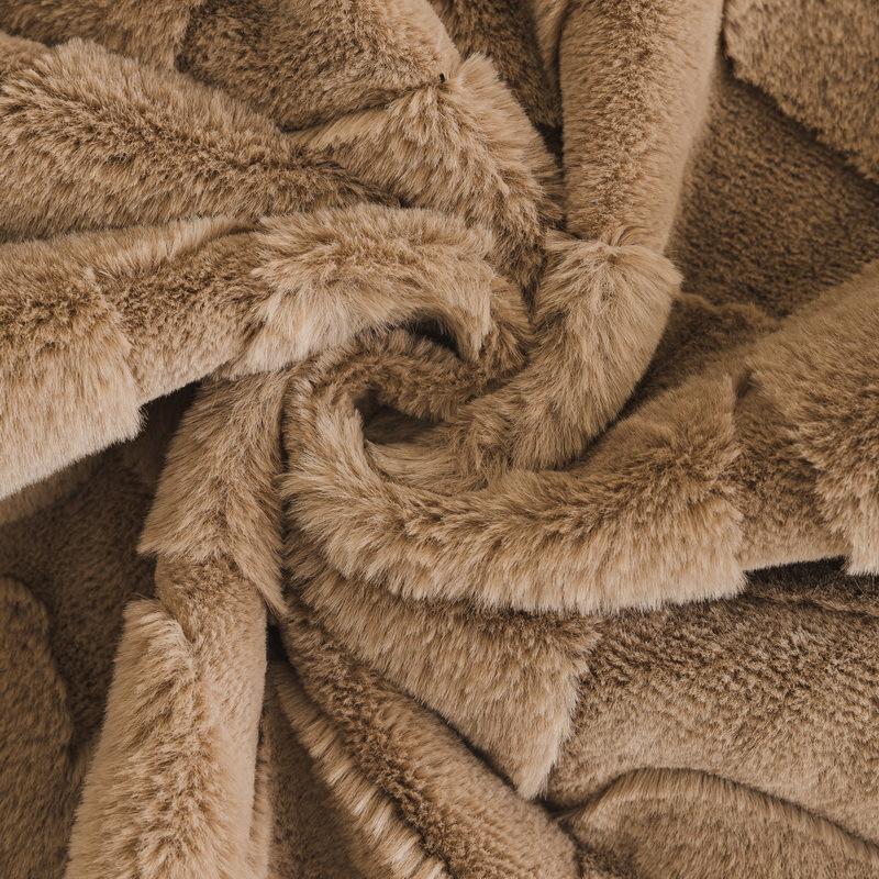 Premium Rabbit Plush Sofa Cushion Autumn And Winter New  Light Luxury Universal Leather Sofa Cover Special Cover Towel