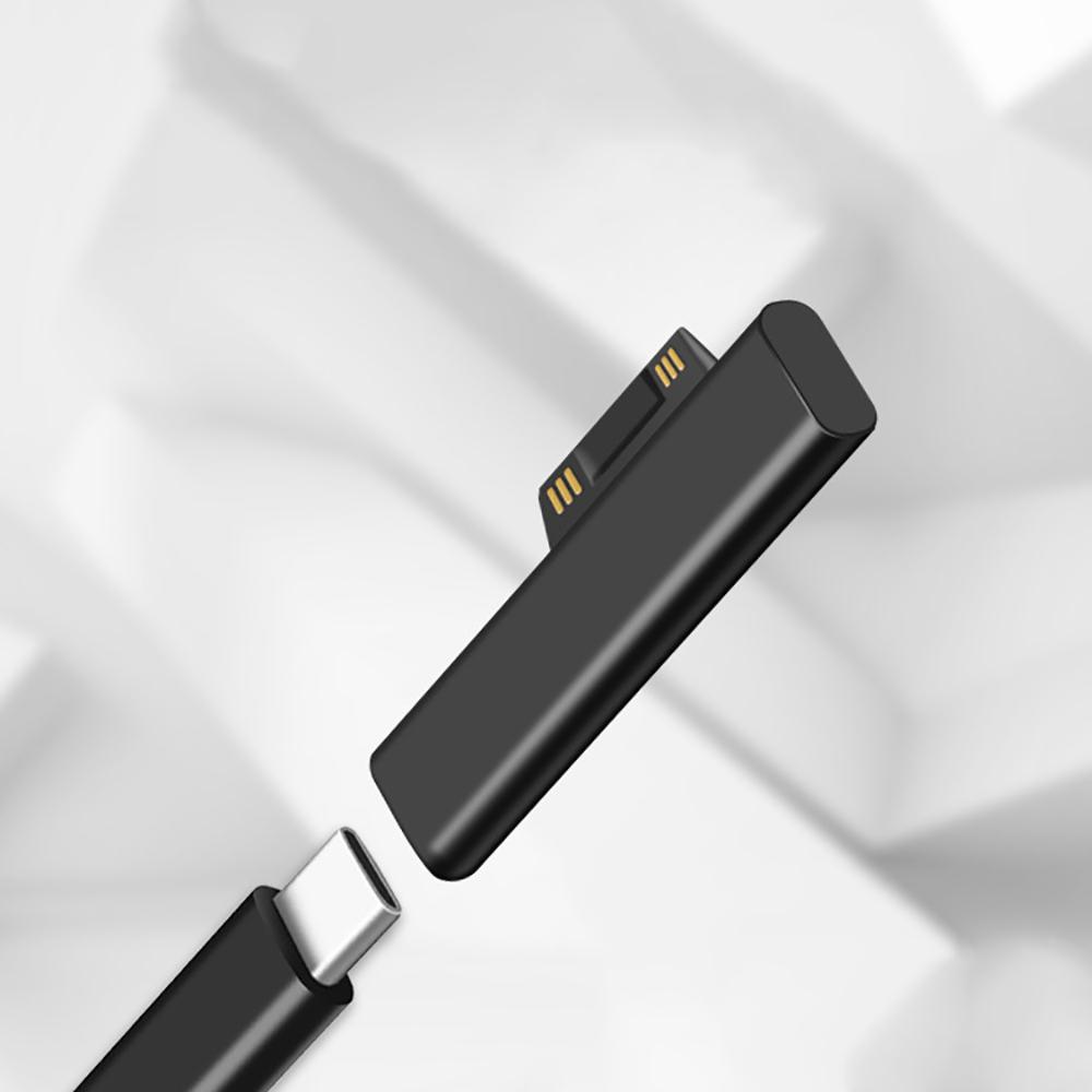2PCS USB Type C PD Converter Charging Charger Adapter for Surface Pro 3/4/ 5/ 6 /Go