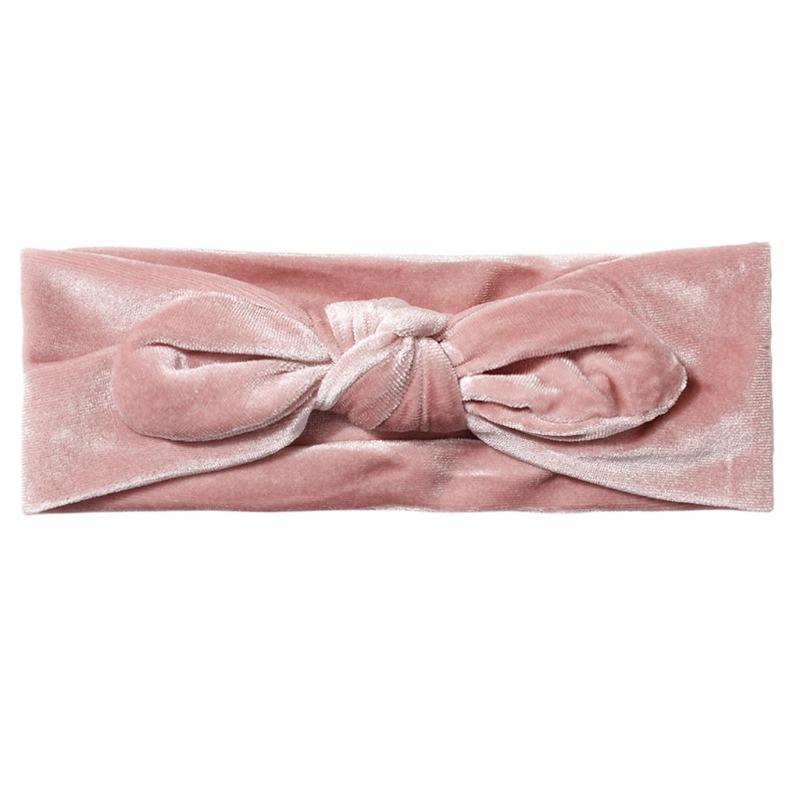 New Baby Golden Velvet Headscarf Cute Baby Rabbit Ears Headband Warm Children's Jewelry Autumn and Winter Models