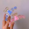 Ins Hot Sale Lovely Peach Heart Love Shark Clip Cute Girls Pink Hair Claw Clips Gummy Bear Hair Clips