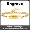 Gold Plated Customzied ID Bracelet Baby Gift, Personalized Figaro Chain Name Bracelets For Kids Newborn Toddler Child Girl Boy