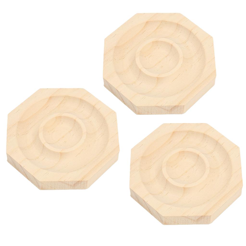 3ks Podnos na vystavení korálkových náramků Elegantní dekorativní ručně vyráběný podnos na šperky z masivního dřeva na náramky