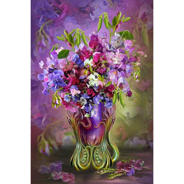 

5D DIY алмазная живопись ваза для цветов полная квадратная/круглая Алмазная вышивка красная роза комплект для вышивки крестом украшение дома подарок Full Square 20X30CM светло-синий