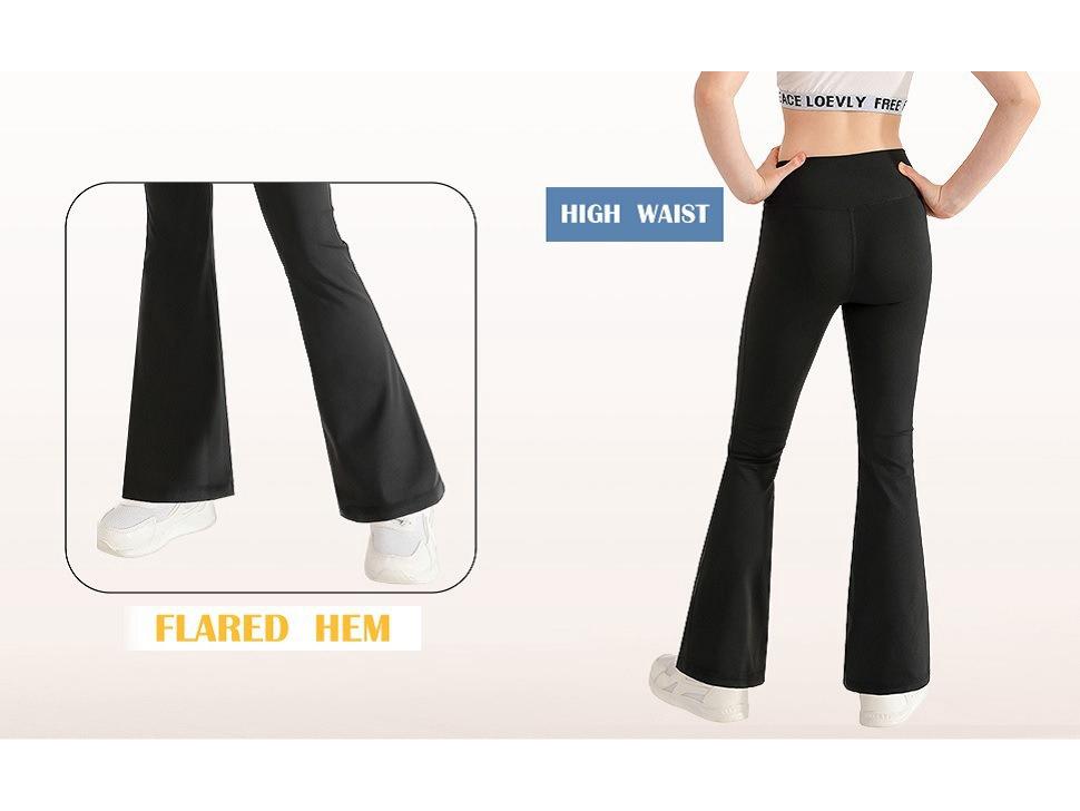 High-Waist Nude Yoga Flared Pants - Women's Hip-Lifting Fitness Tights