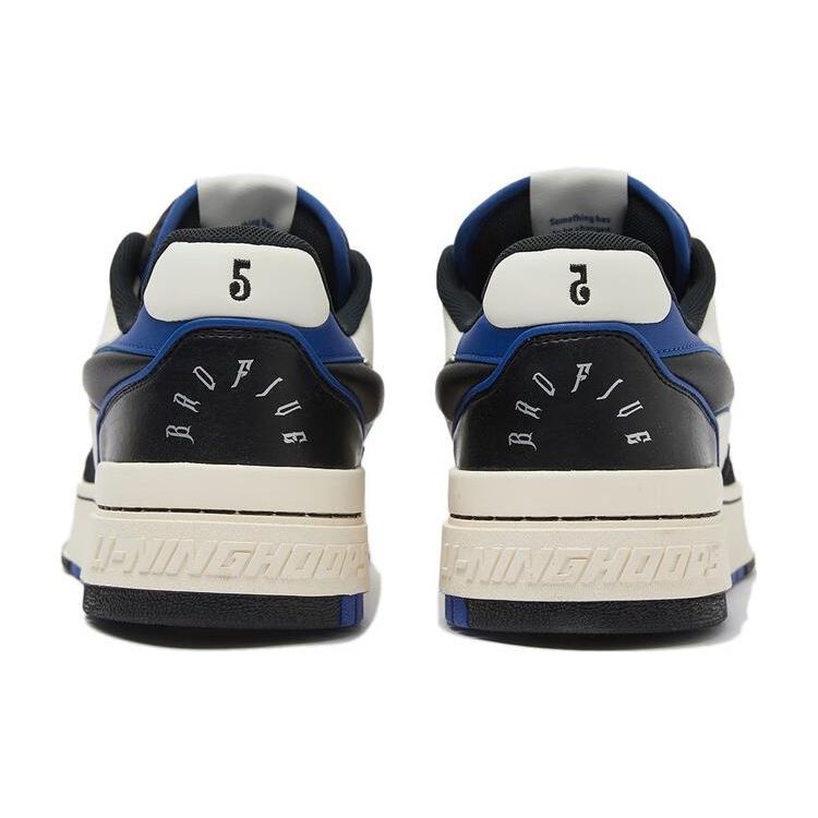 Li Ning Rookie 2 Durable Breathable Low-Top Retro Basketball Shoes Men Sneaker Black White ABCT011-1