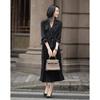 Elegant Commuter Asymmetric Pleated Blazer Dress