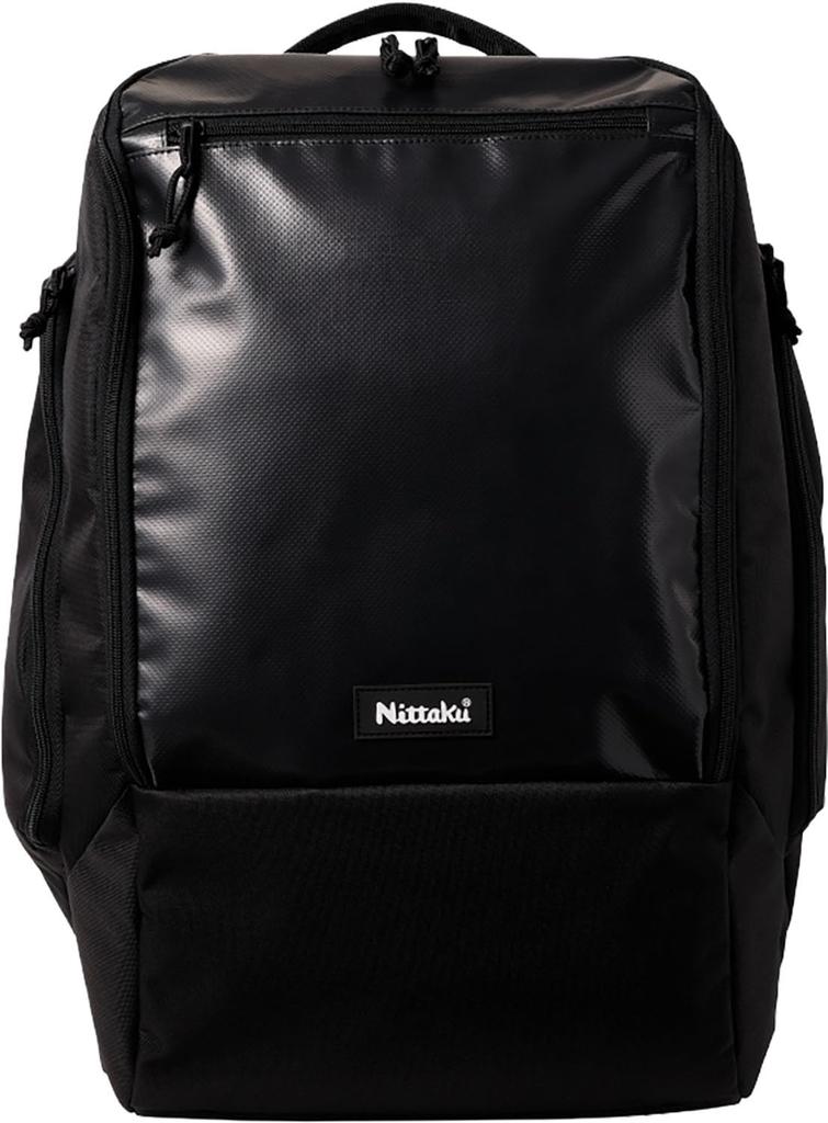 Nittaku Tischtennis-Rucksack Aufrechte vertikale Form für einfachen schwarzen NK7530 Tagesrucksack, Fassungsvermögen ca.. 34L, Stehend,