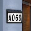 Solar House Numbers Light LED Illuminated Waterproof Address Sign Easy Installation Solar-Powered Lighting Doorplate for Front Door