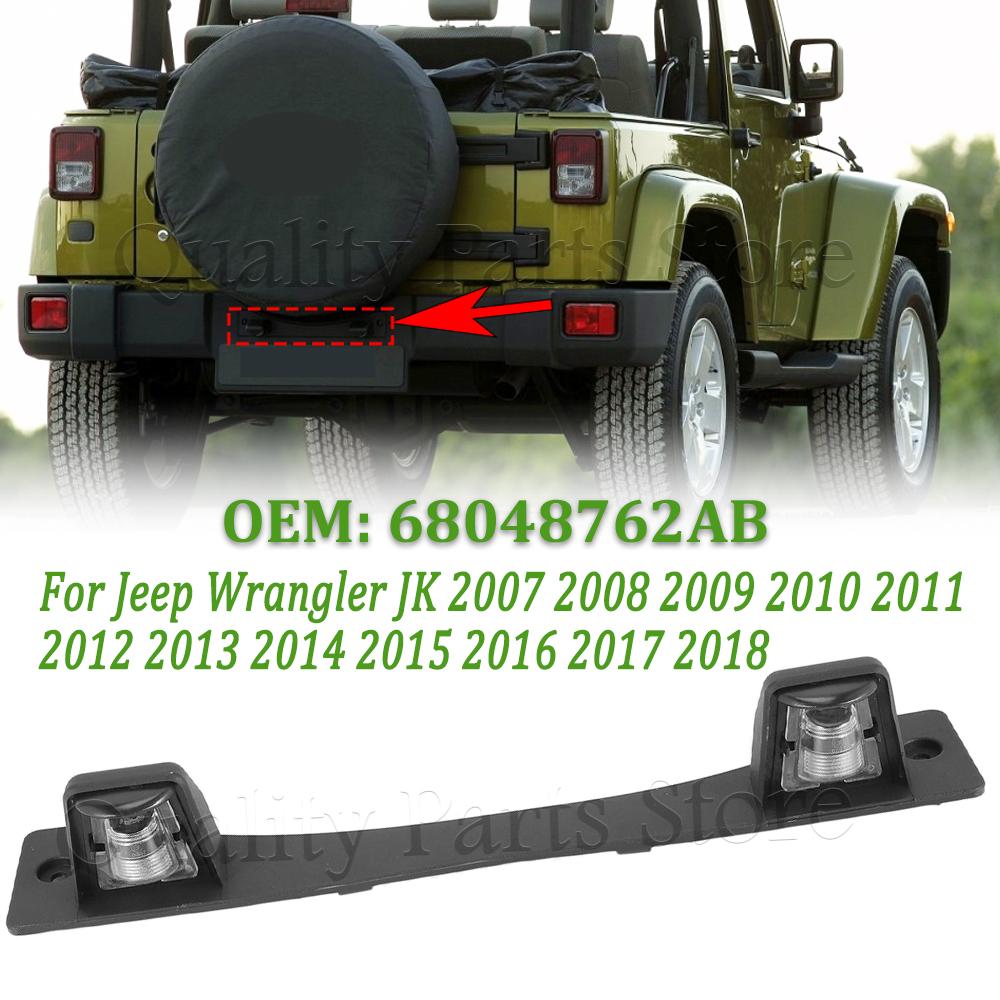 68048762AB For Jeep Wrangler JK 2007 2008 2009 2010 2011 2012 2013 2014 2015 2016 2017 2018 Car License Plate Light Holder New