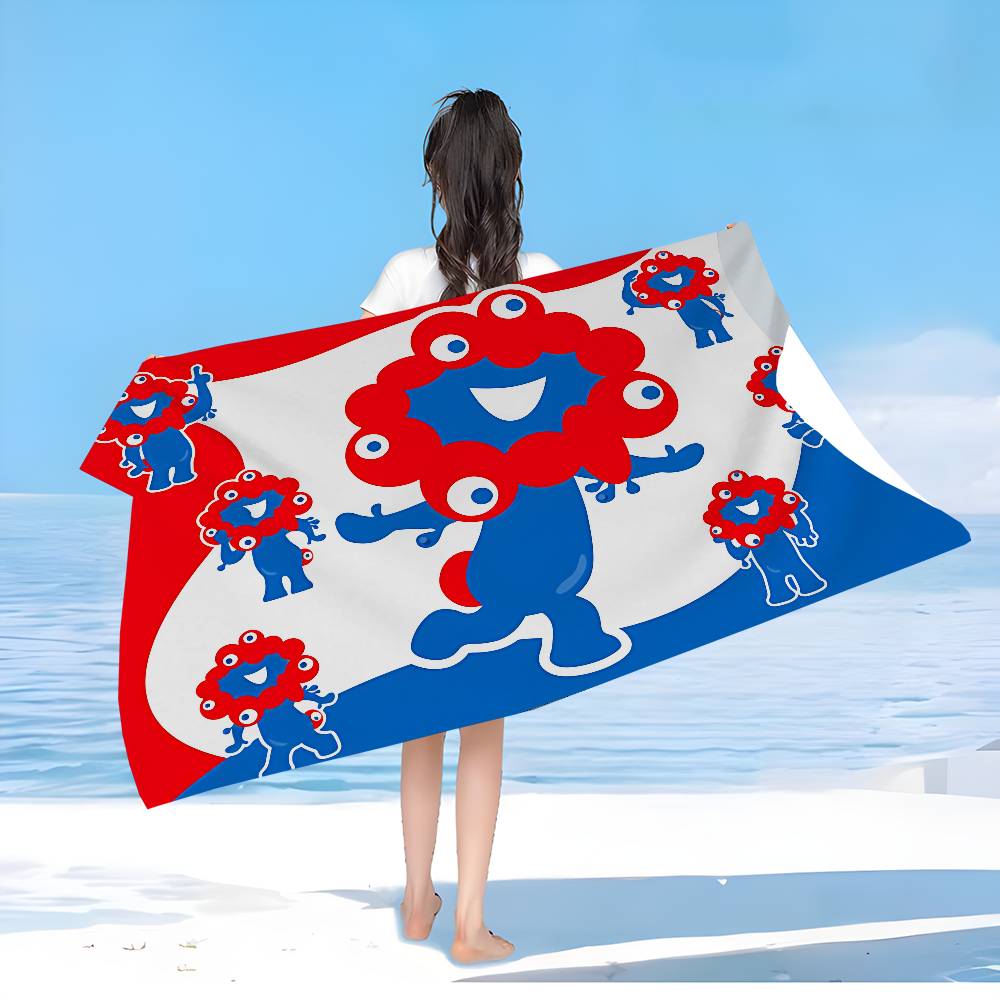 Cartoon M-Myaku-Myaku Anime Beach Swimming Towel Soft Absorbent Washcloth Children's Gifts For Kids Travel Camping Gym