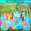 Planschbecken für Hunde, Rutschfestes Planschbecken für Haustiere Sommer Outdoor Wasserspielzeug, Sprinklerbecken für Hunde Outdoor-Spiel