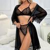 Women's Sleepwear  Spaghetti Strap Dress  Transparent Sexy Nightgowns Lace Slip Pajamas  Sexy Set Lingerie