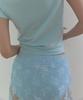 Lonkeu Rose Lace Layered Skirt (Sky Blue)