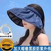 Vinyl visor big brim sun protection hat women's summer adult new UV protection outdoor sun hat empty top shell