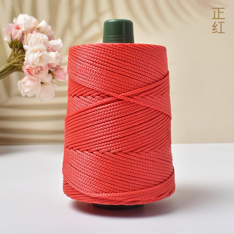 Light-Weight Ice Silk Yarn for Summer DIY Hand-Woven Sun Hat Bag Shoes Cushion Craft Rope Hollow Wool Crocheting Cushion