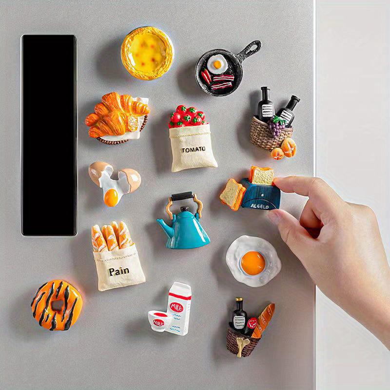 10pcs  Refrigerator Magnet Sticker , 3D Home Decor Accessories Cute Fridge Magnetic Sticker