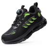 Men's Lightweight Steel Toe Safety Shoes - Anti-Smash, Anti-Puncture, Rotating Buckle Design for Autumn/Winter Construction Work
