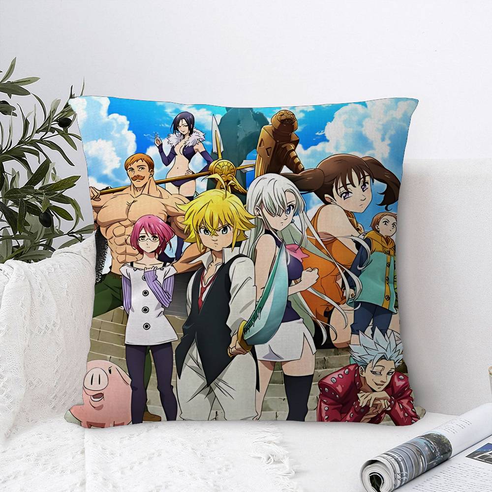 Federa Cuscino Anime Hot The Seven Deadly Sins Per Camera da Letto e Salotto Copricuscino Decorativo per Divano