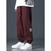 Casual sports corduroy loose trendy brand men's trousers straight multi-pocket overalls