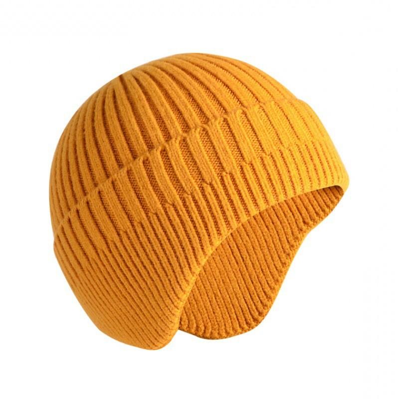 Simple Solid Color Men Casual Warm Knitted Hat With Ear Protection For Winter