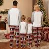 Christmas Print Family Matching Pajama Set, Neck Long Sleeve and Long Pants Loungewear
