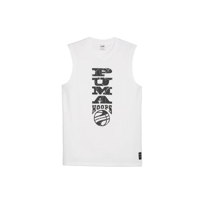 Hooper Briefdruck Lässiges Atmungsaktives Rundhals Ärmelloses Weste Herren Oberteile Weiß 624829-02