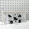 1 Piece Large Capacity Pen Box Black Cat Pvc Cover Transparent Pencil Case Ladies Cosmetic Bag Students Stationery