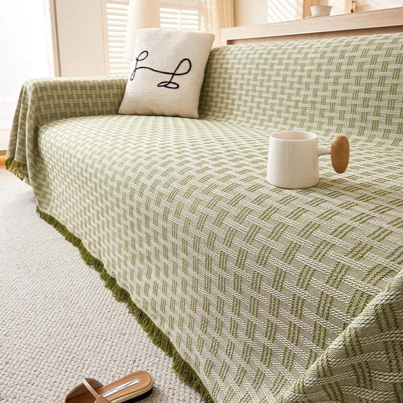 Sofa Handtuch Vollbezug Stoff Baumwolle Campingdecke Sofakissen Handtuch Vier Jahreszeiten Universal Vollständige Verpackung Sofabezug