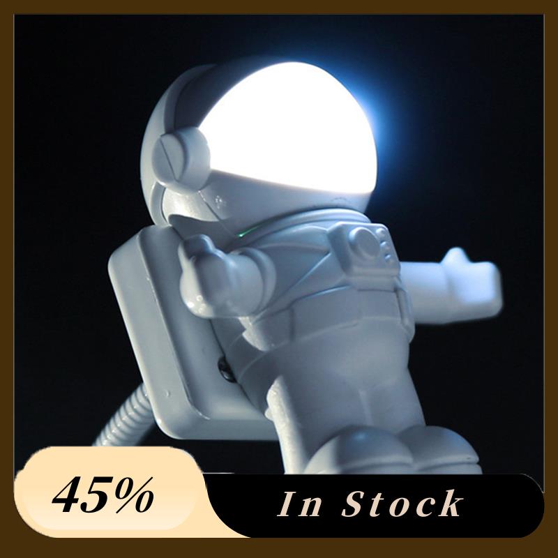 A60Z Top 2X LED USB Night Light Astronaut Shape Lighting Adjustable Foldable For Computer PC Laptop Novelty Spaceman Lamp