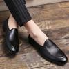 Koreanischer Stil Niedrig geschnittene Herren Slip-On Business Lederschuhe - Große Größe, Britische Eleganz