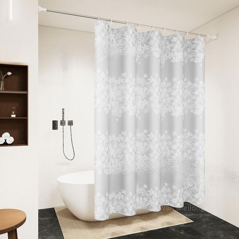 Yipan No-Punch Shower Curtain Set