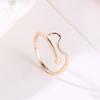 Anillo de dedo ajustable con ondas de agua para mujer, joyería de fiesta, regalo de decoración