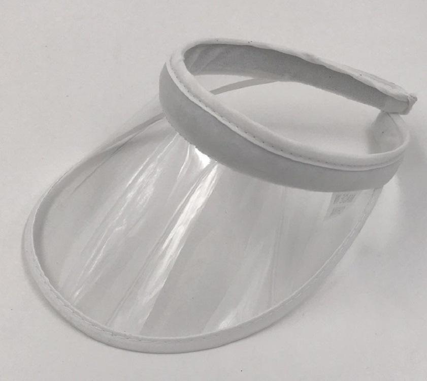 Fashion Summer Outdoor Sports Sun Protection Cap Unisex Clear Plastic Visor Hat Candy Color Pvc Sunshade Hat Uv Protection Hat