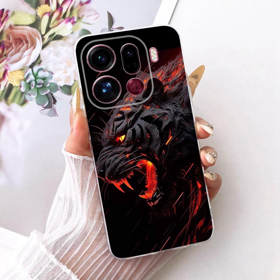 For Oppo Find X9 X9Pro Phone Case On Oppo Find X9 Pro Casing Cool Dragon Lion Tiger Cartoon Back Cover Clear Soft Silicone Coque